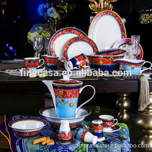 Luxury Fine Bone China Ceramic Toothpick Holder of Grand Banquet